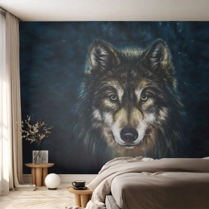 Fototapeta Premium Canvas - Alfa? A omega - Vlk, Zvířata, Malování - 100x70 cm