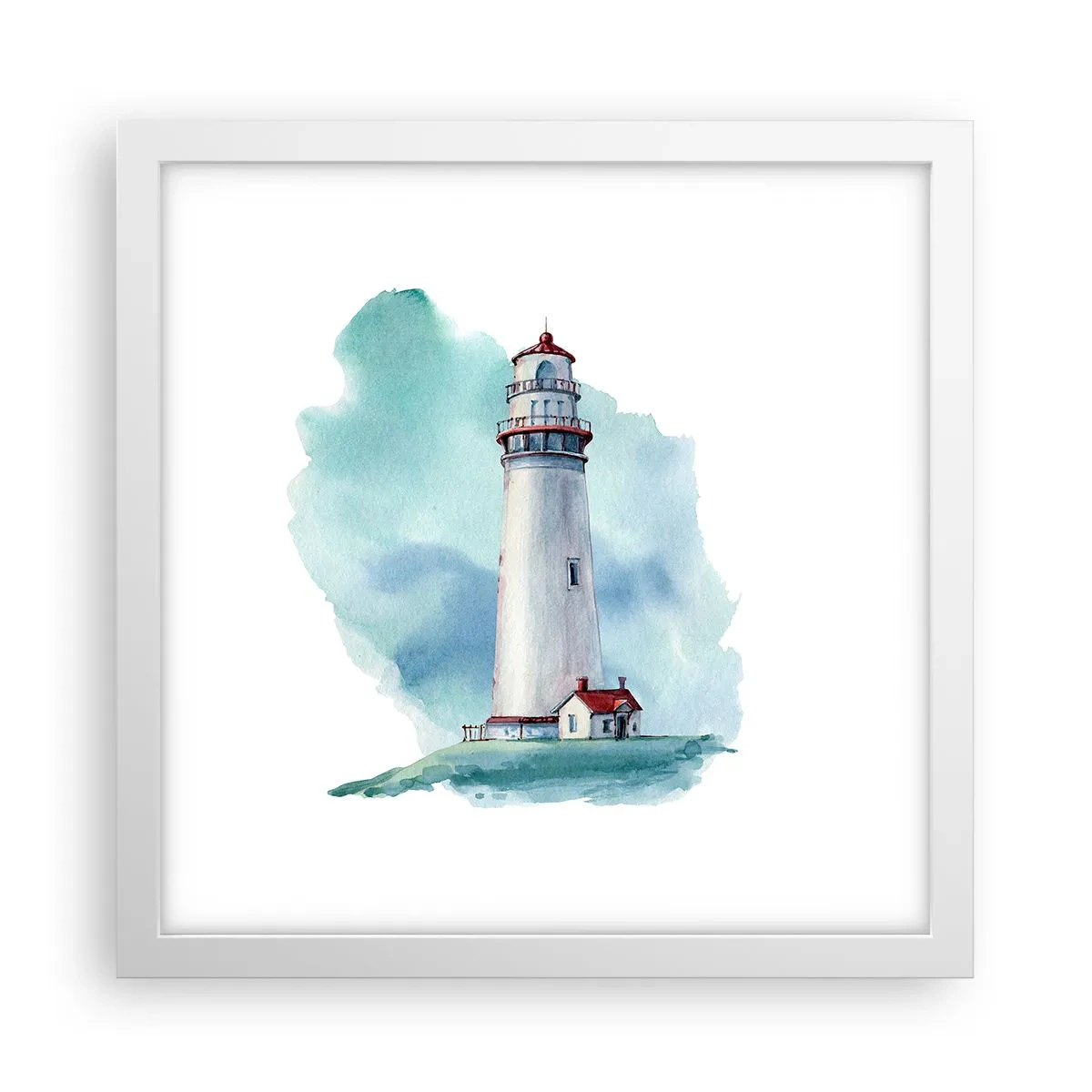 Plakát v bílém rámu - Něžná sestra blankytu - 30x30 cm