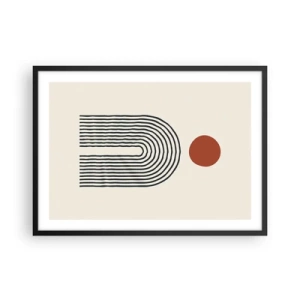 Plakát v černém rámu - Magnetismus tvarů a barev - 70x50 cm