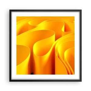 Plakát v černém rámu - Jako sluneční vlny - 50x50 cm