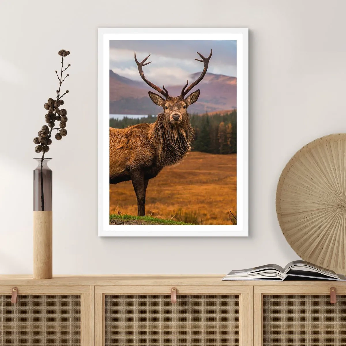 Plakát v bílém rámu - Majestát přírody - 70x100 cm