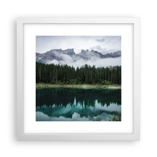 Plakát v bílém rámu - Tiše, tiše, neprobuďme spící vodu…. - 30x30 cm