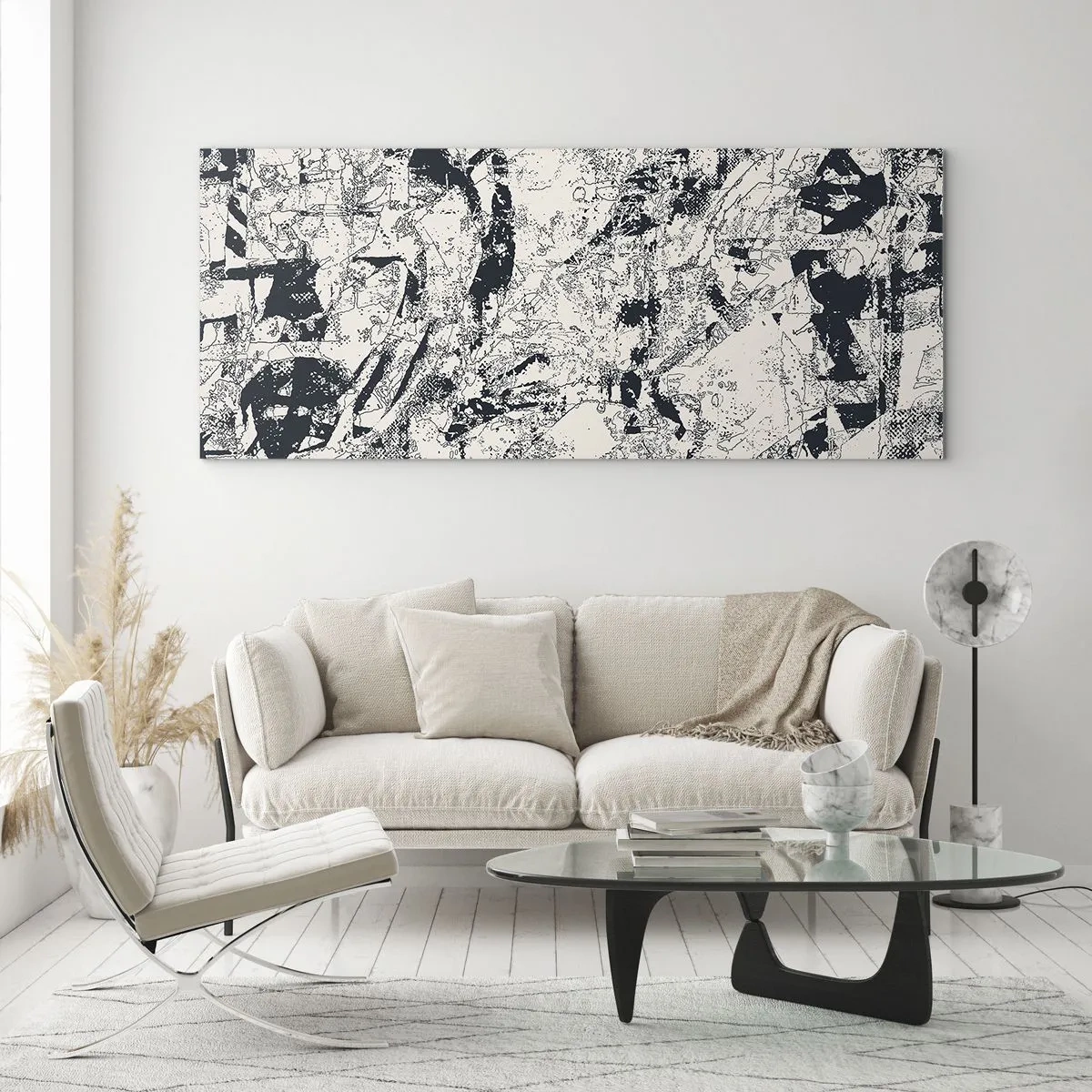 Obraz na skle - Prolínání protikladů - 100x40 cm