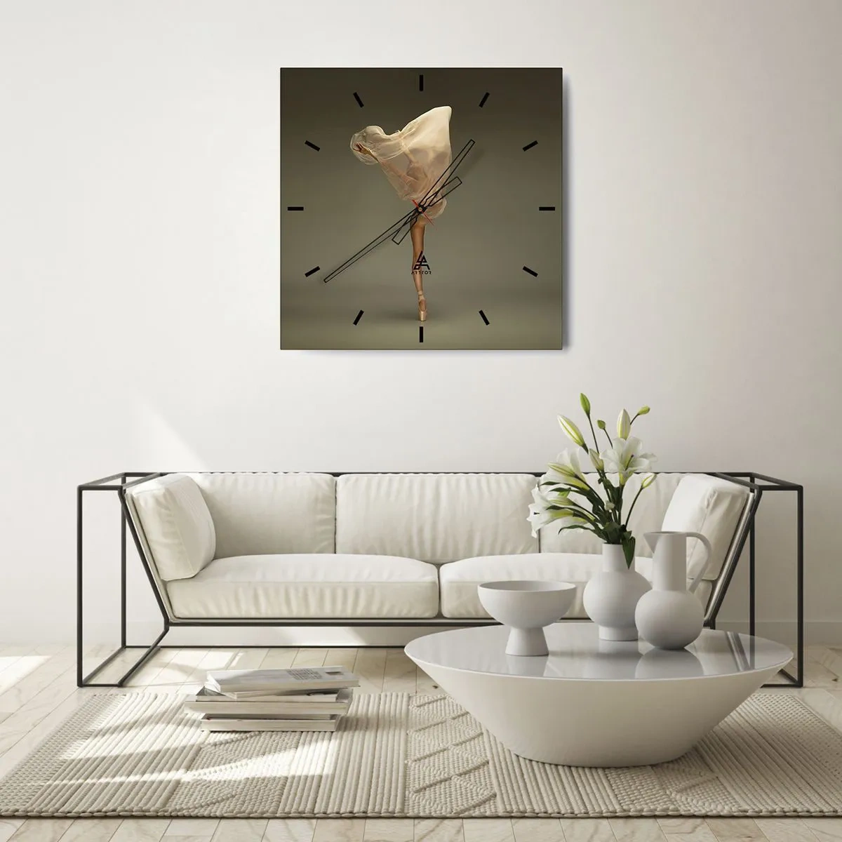 Nástěnné hodiny - Hned poletí - 40x40 cm