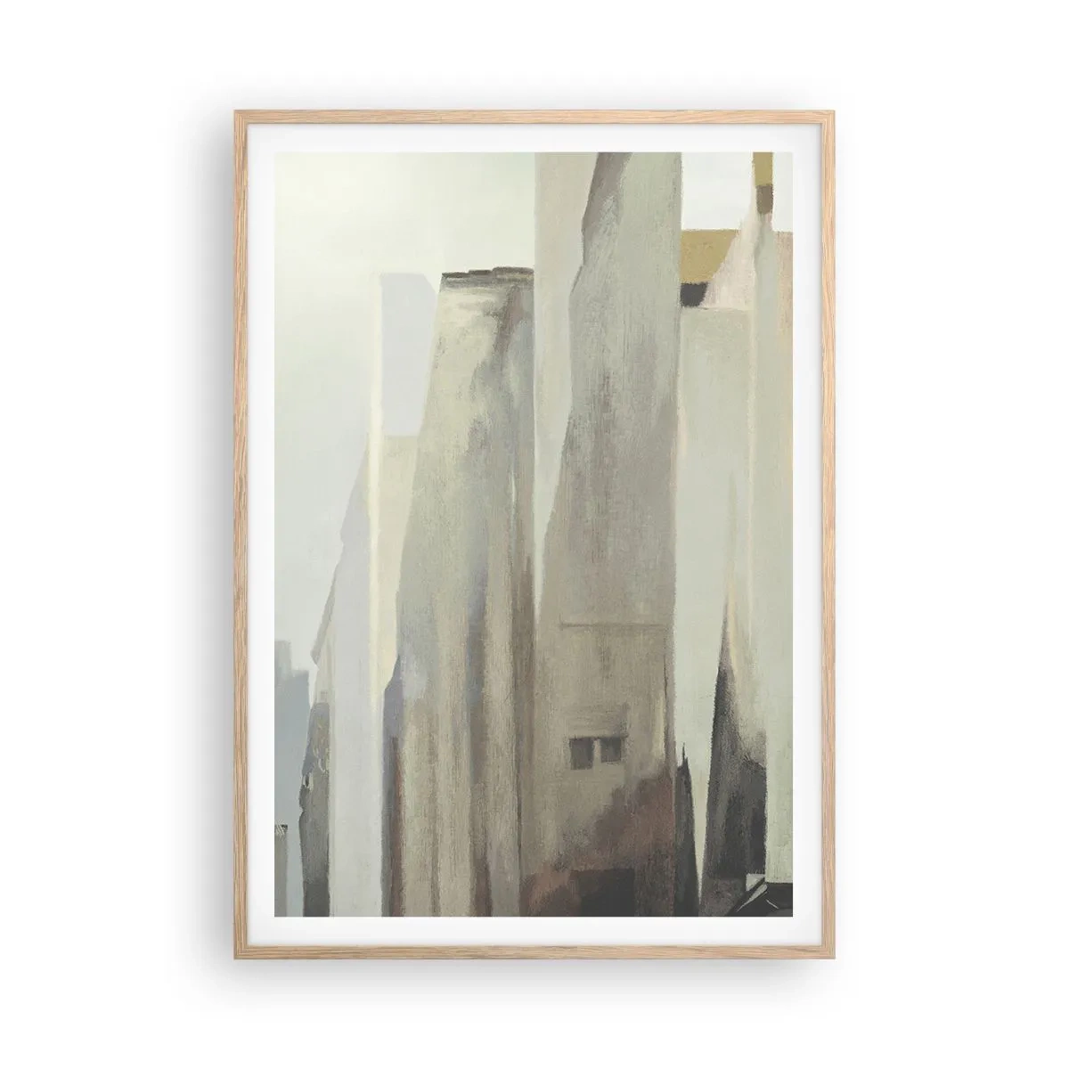 Plakát v rámu světlý dub - Sen o městě - 70x100 cm
