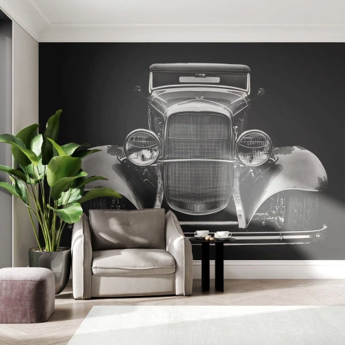 Fototapeta Samolepicí Deluxe Sticker - Opravdový gentleman - Retro, Auto, Klasický - 250x175 cm