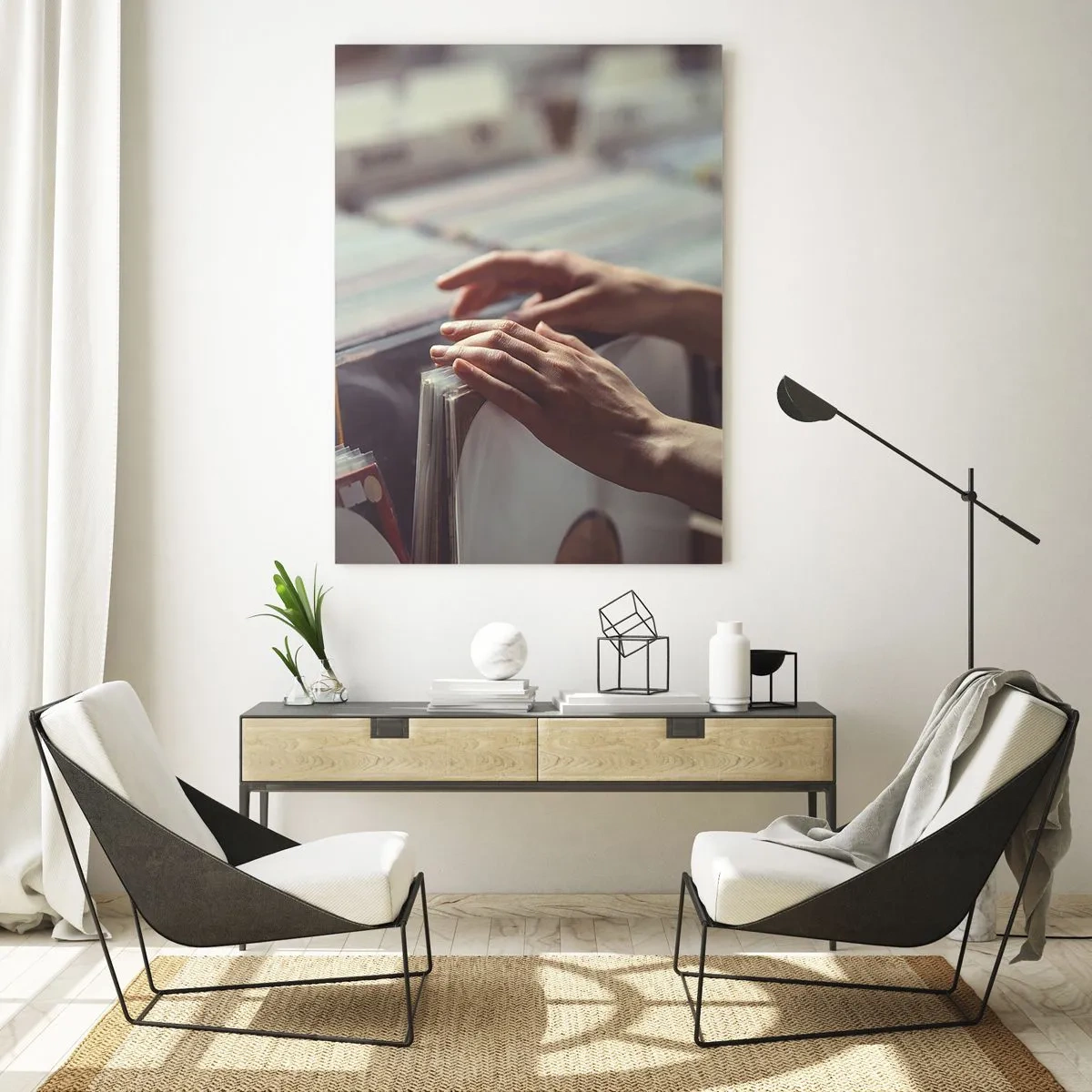 Obraz na skle - Hledání emocí - 80x120 cm