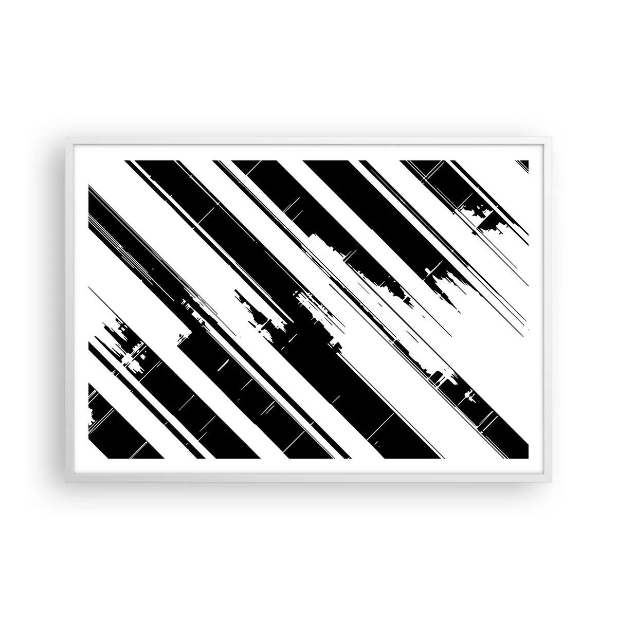 Plakát v bílém rámu - Intenzivní a dynamická kompozice - 100x70 cm