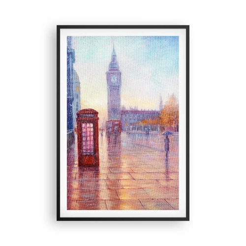 Plakát v černém rámu - Londýnský podzimní den - 61x91 cm