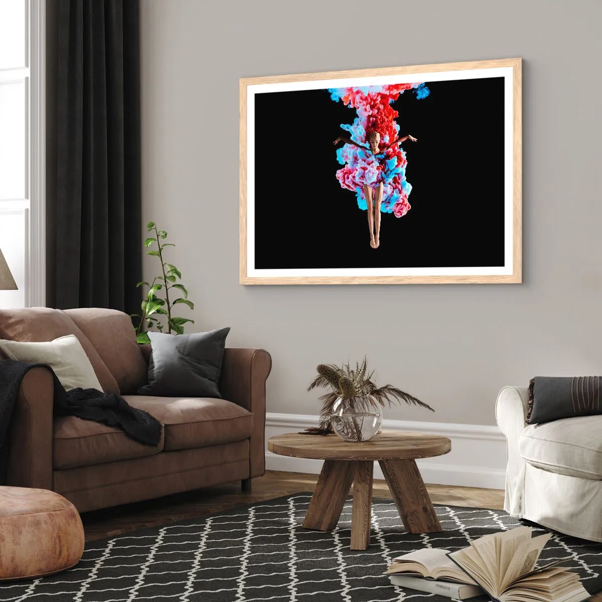 Plakát v rámu světlý dub - V plném květu - 70x50 cm