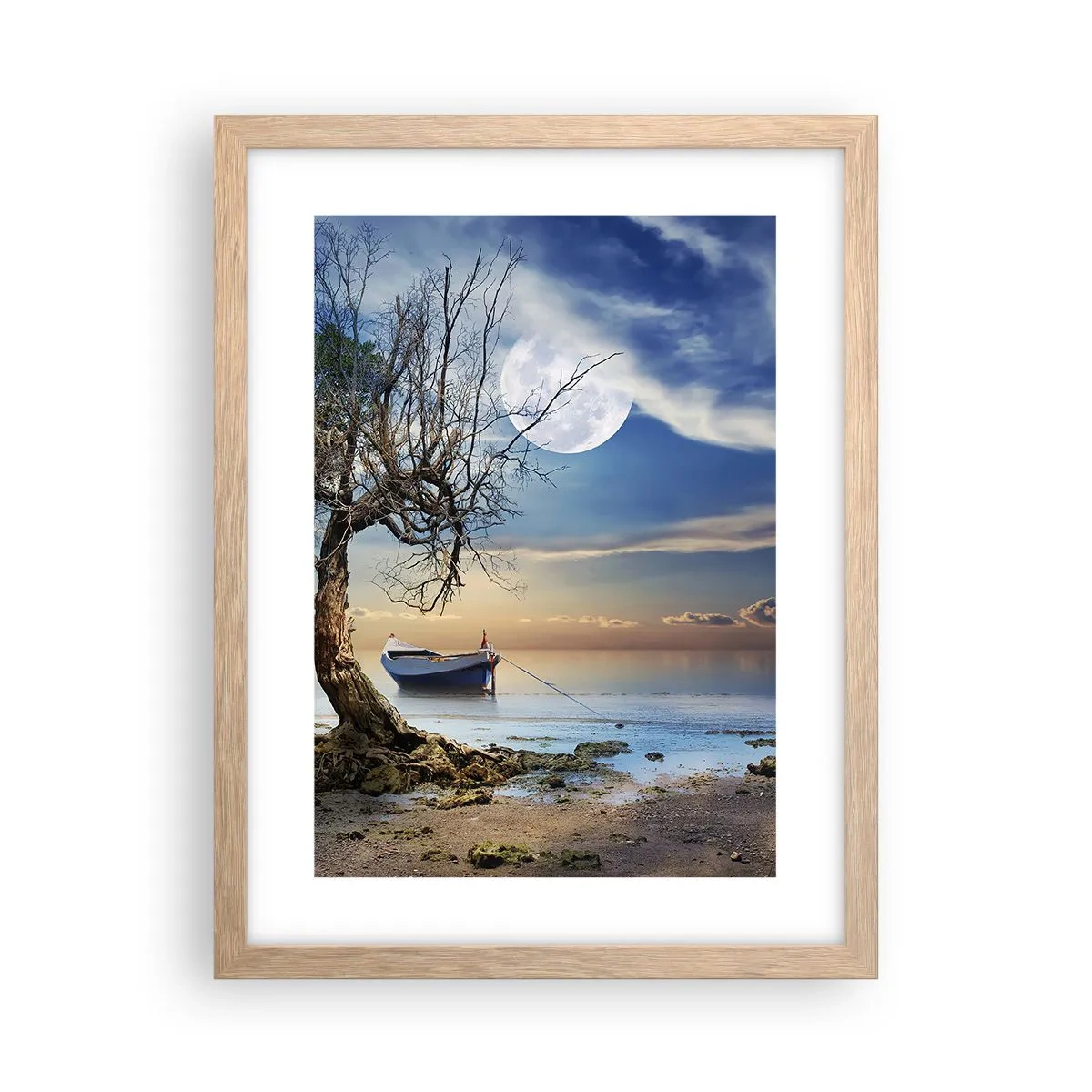 Plakát v rámu světlý dub - Je to konec nebo začátek? - 30x40 cm