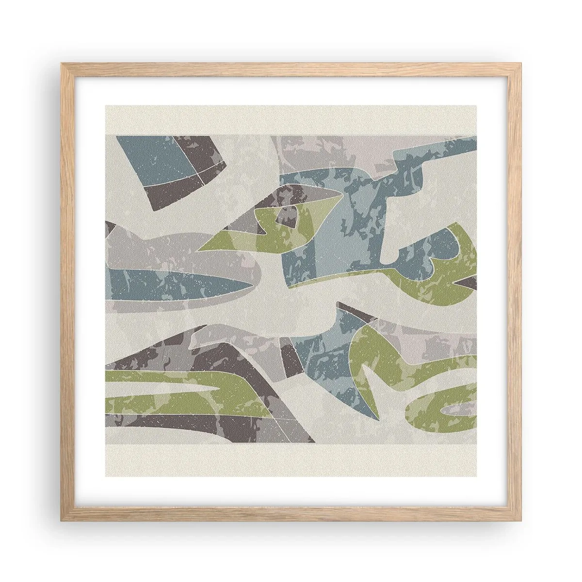 Plakát v rámu světlý dub - Kompozice za sklem - 50x50 cm