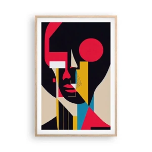 Plakát v rámu světlý dub - Její vnitřní svět - 61x91 cm