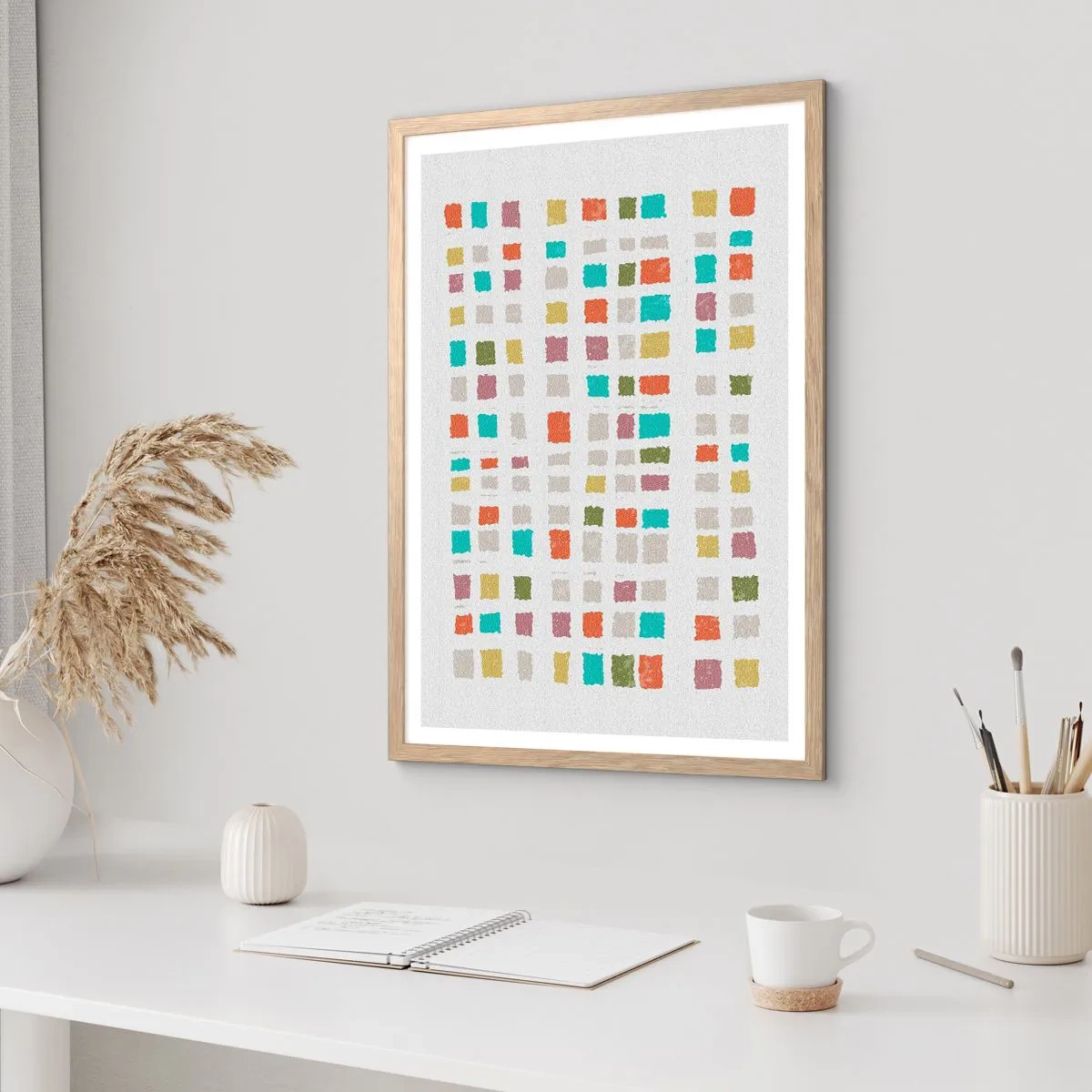 Plakát v rámu světlý dub - Neznámá hra - 50x70 cm