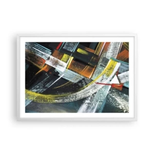 Plakát v bílém rámu - Energie pohybu - 70x50 cm