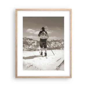 Plakát v rámu světlý dub - Stejné hory - 40x50 cm