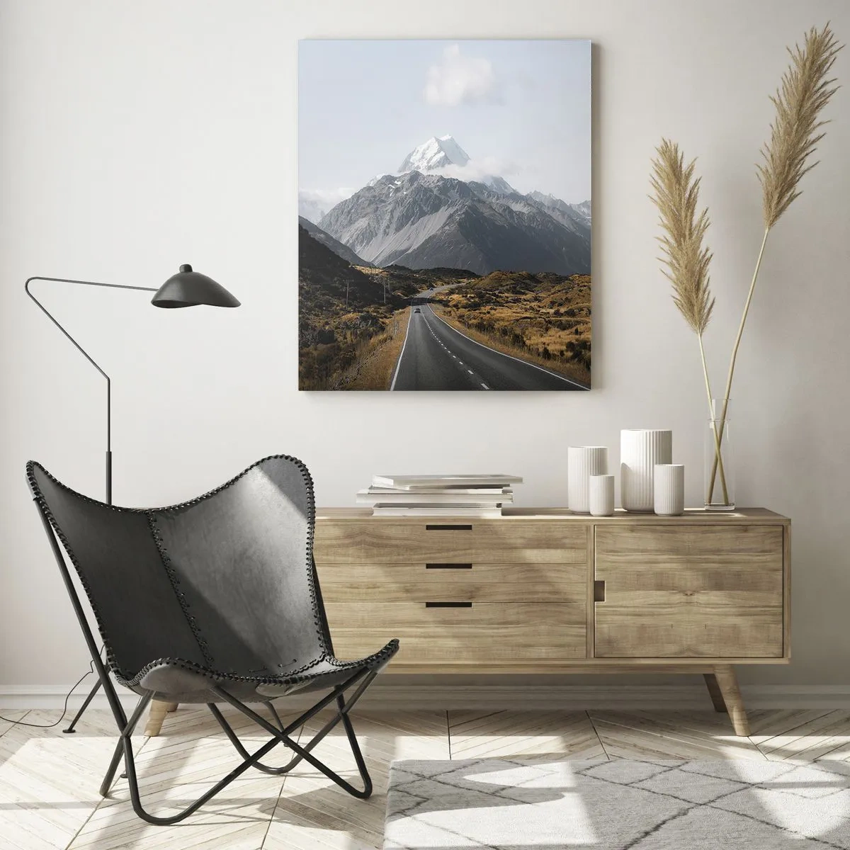 Obraz na skle - Cesta do srdce hor - 50x70 cm