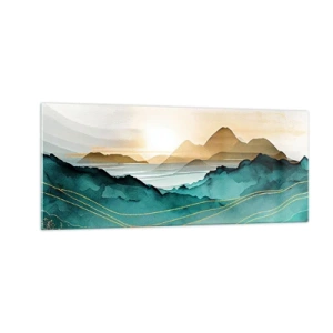 Obraz na skle - Na pokraji abstrakce – krajina - 100x40 cm