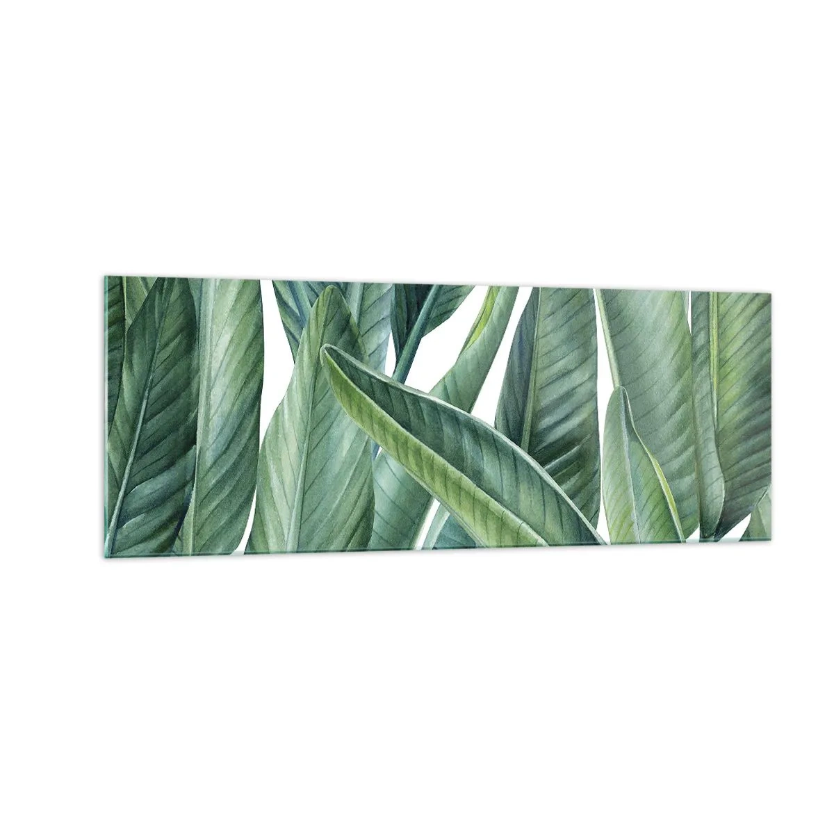Obraz na skle - Prostě zelená - 140x50 cm
