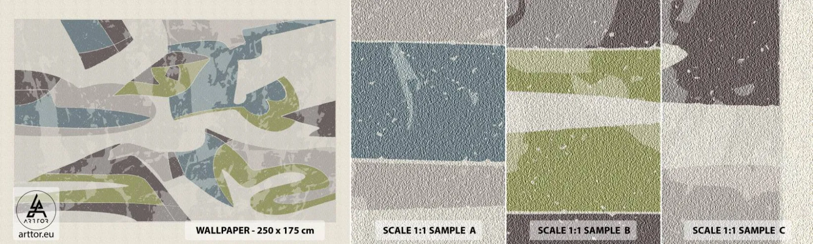 Fototapeta Vzorek Standard Eco - Kompozice za sklem - Tvary, Abstrakce, Pastel - 100x30 cm