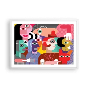 Plakát v bílém rámu - My od pána Picassa - 70x50 cm
