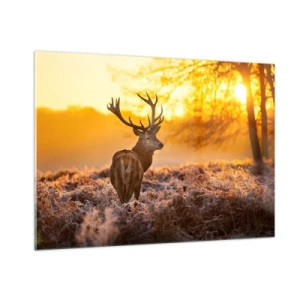 Obraz na skle - Král podzimního lesa - 100x70 cm