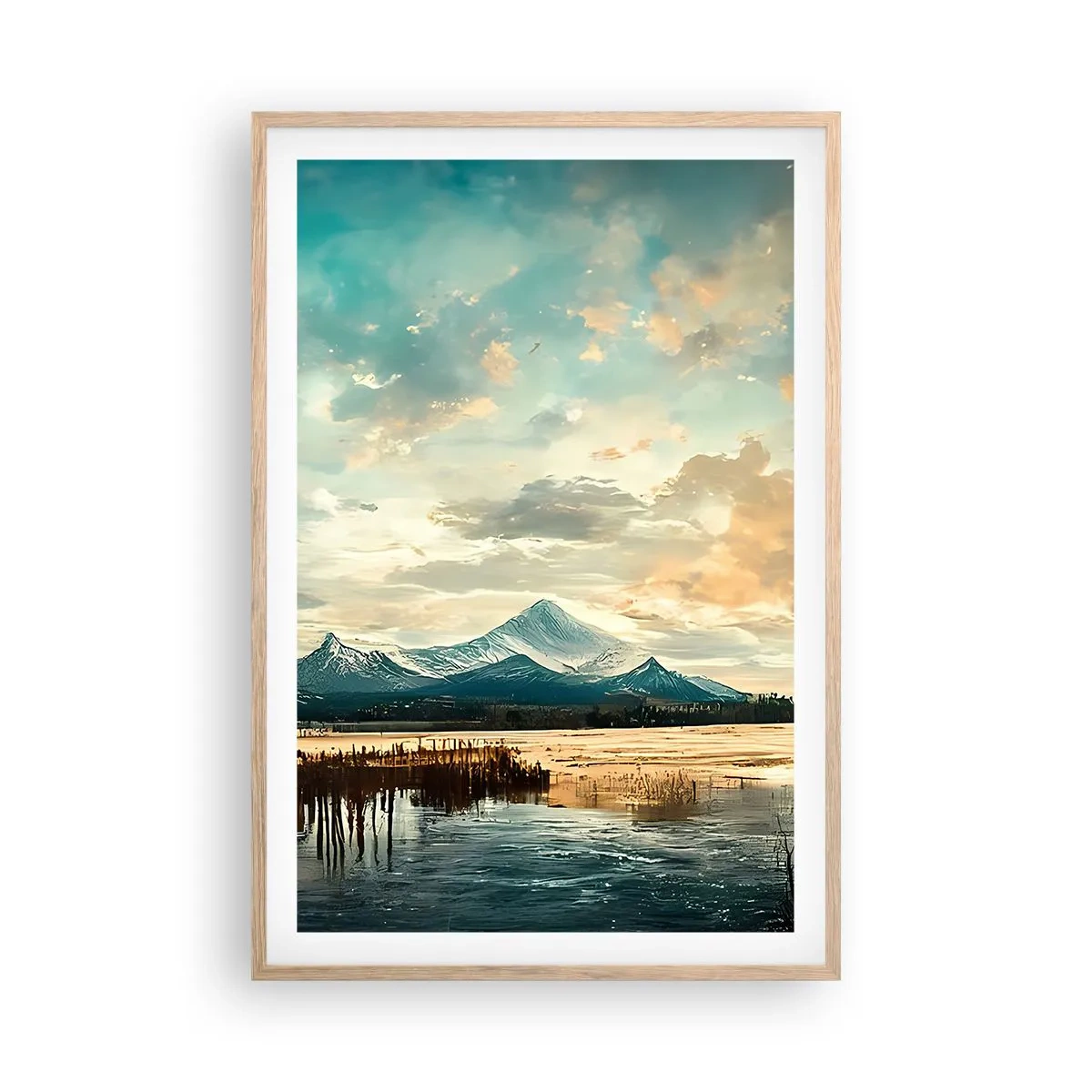 Plakát v rámu světlý dub - Pod ochranou nebe - 61x91 cm