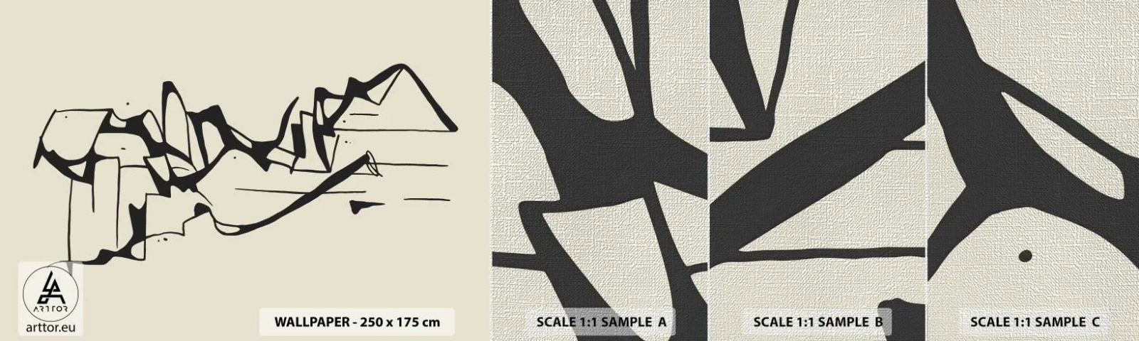 Vzor Fototapety Premium Canvas - Možná krajina - Minimalismus, Kus, Čára - 100x30 cm