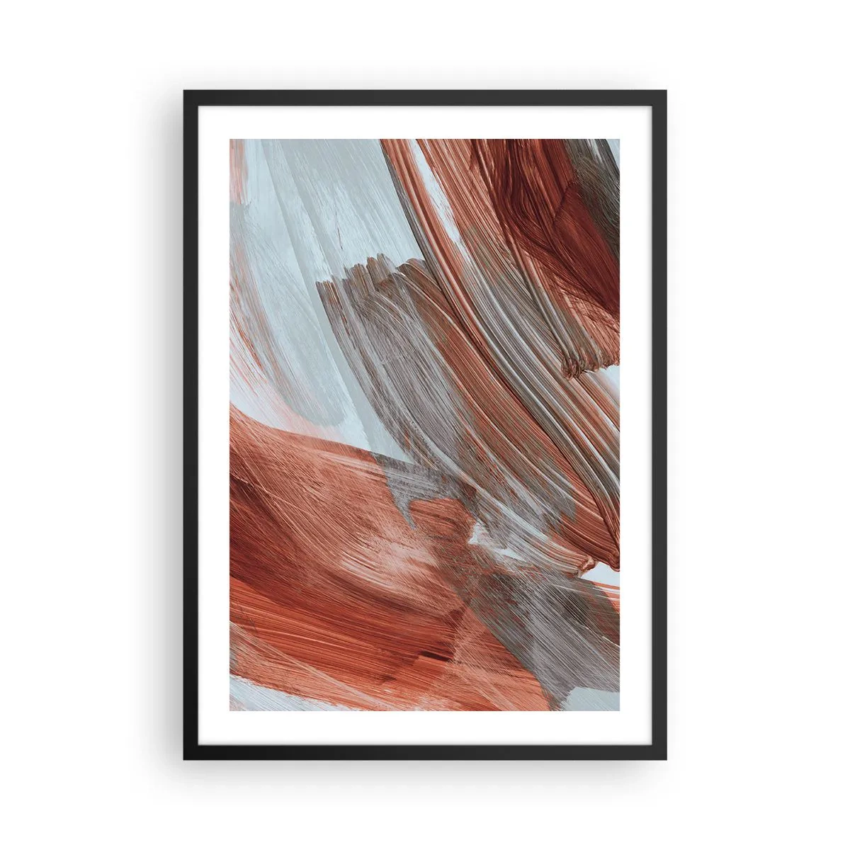 Plakát v černém rámu - Podzimní větrná abstrakce - 50x70 cm