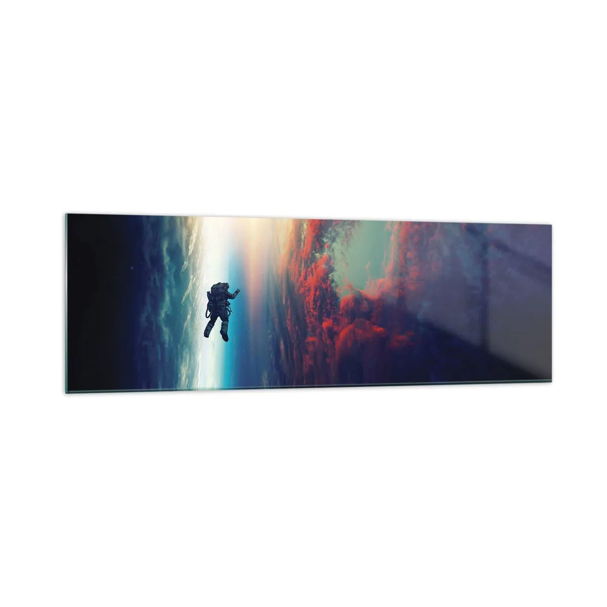 Obraz na skle - Tváří v tvář vesmíru - 160x50 cm