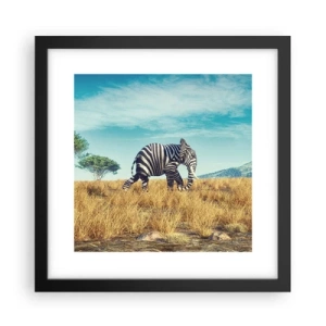 Plakát v černém rámu - Šedá už není v módě - 30x30 cm