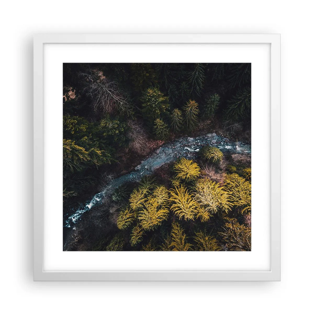 Plakát v bílém rámu - Rychle, stále rychleji - 40x40 cm