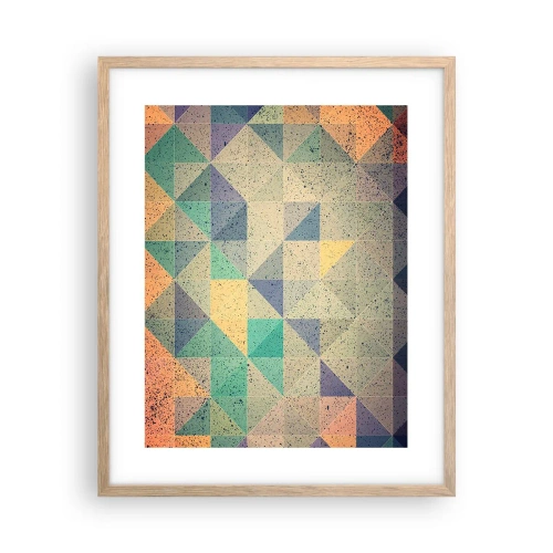 Plakát v rámu světlý dub - Republika trojúhelníků - 40x50 cm