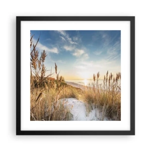 Plakát v černém rámu - Severní pláž - 40x40 cm