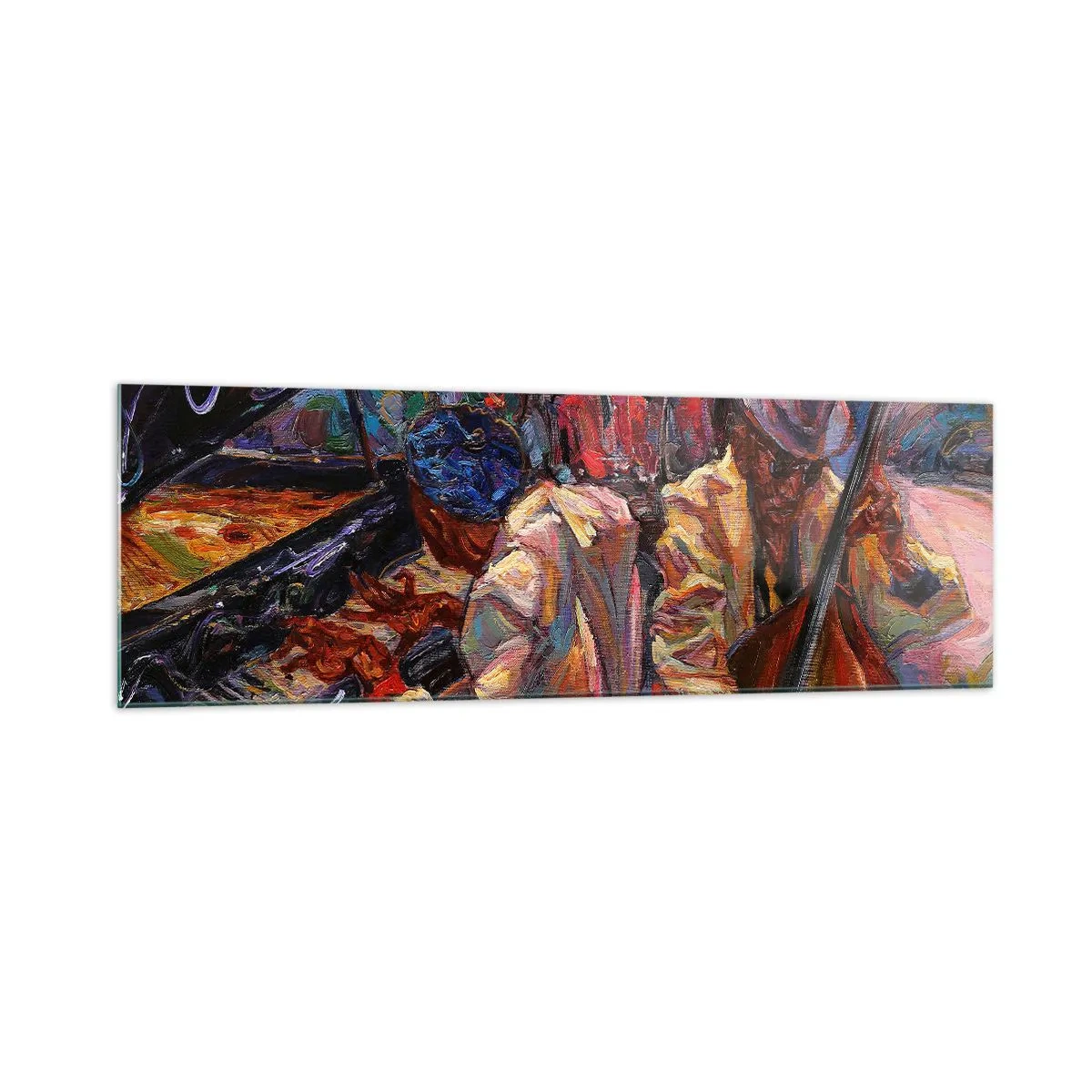 Obraz na skle - V jednom rytmu - 160x50 cm