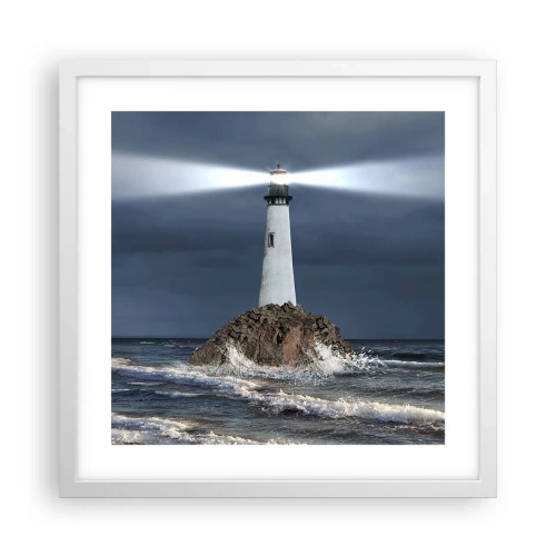 Plakát v bílém rámu - Zde…zde…tady! - 40x40 cm