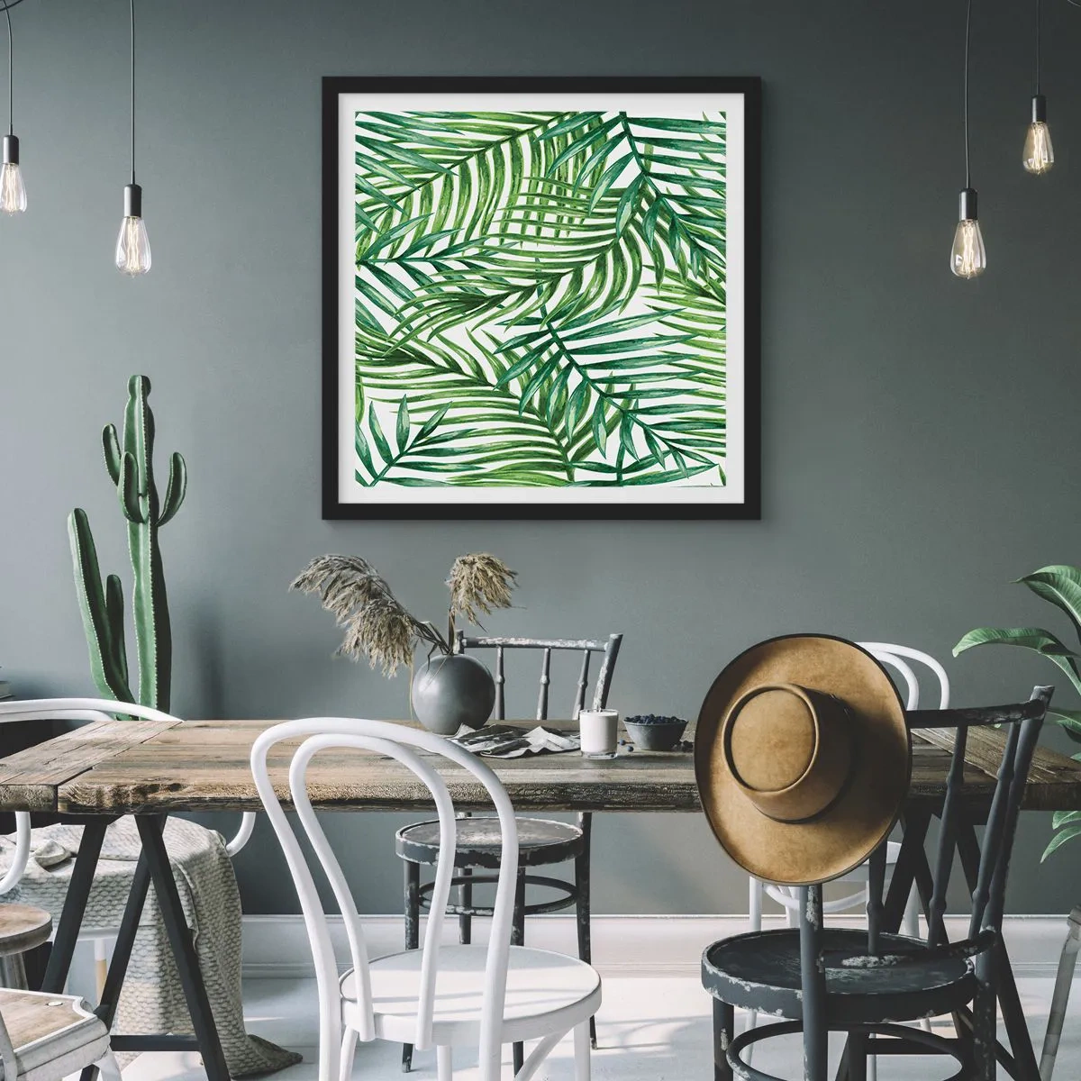 Plakát v černém rámu - Pod zeleným baldachýnem - 60x60 cm