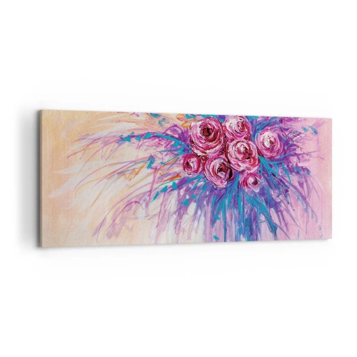 Obraz na plátně - Růžová fontána - 120x50 cm