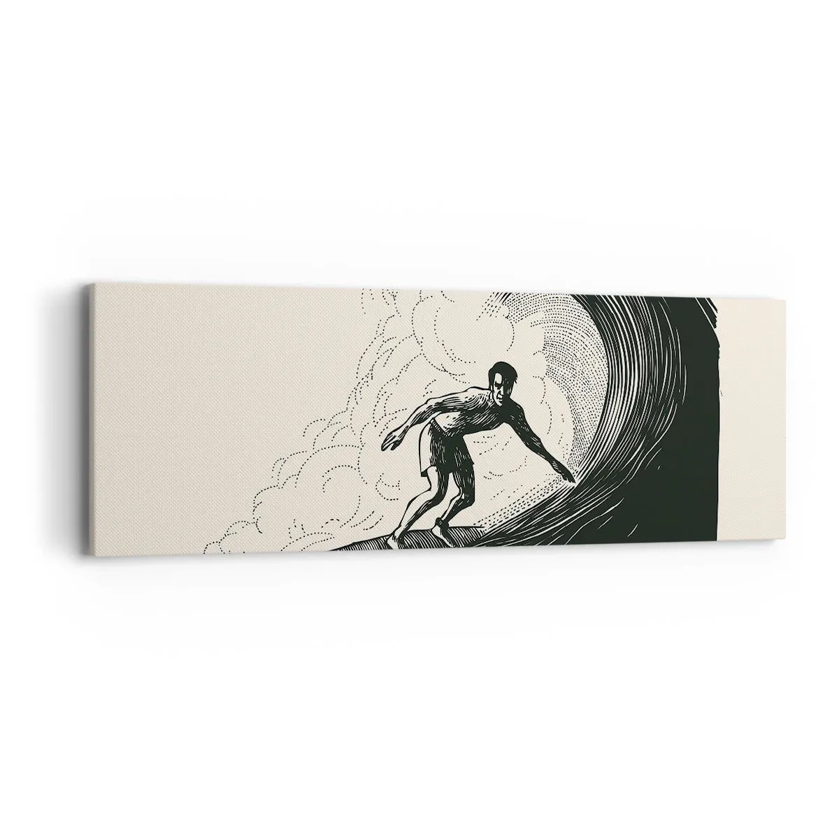 Obraz na plátně - Král vln - 90x30 cm