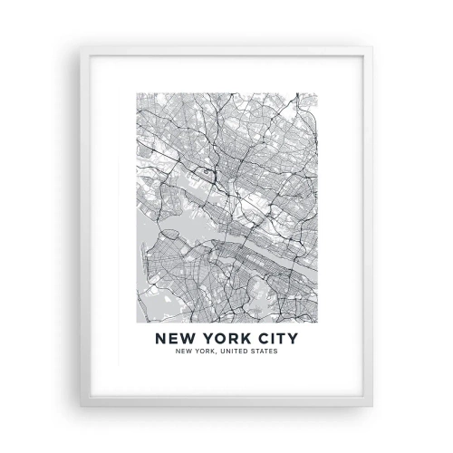 Plakát v bílém rámu - Anatomie metropole - 40x50 cm