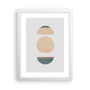 Plakát v bílém rámu - Kruh za kruhem - 30x40 cm