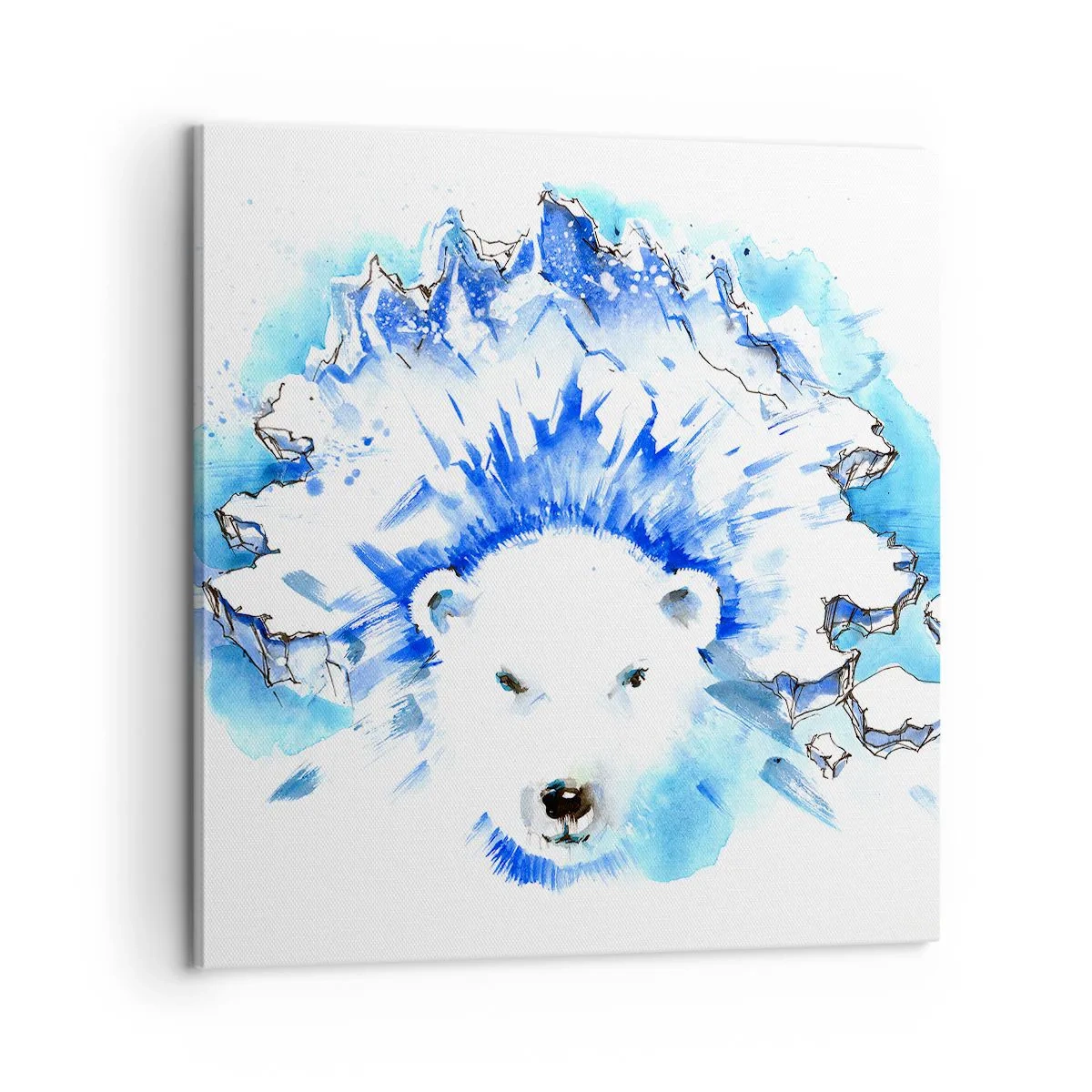 Obraz na plátně - Král Arktidy s ledovou korunou - 60x60 cm