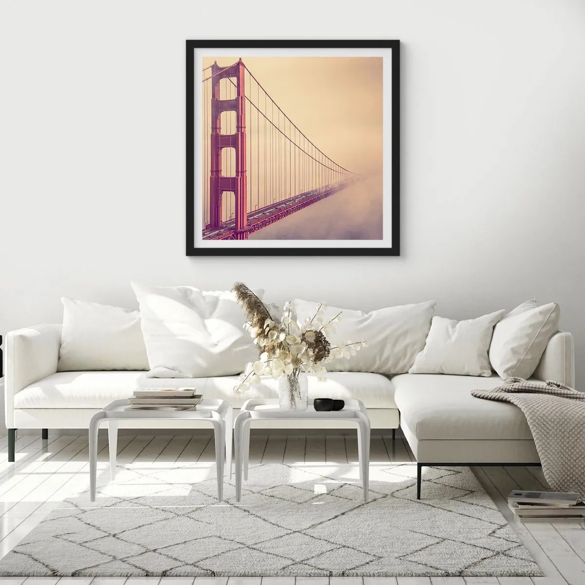 Plakát v černém rámu - Mezi nebem a zemí - 60x60 cm