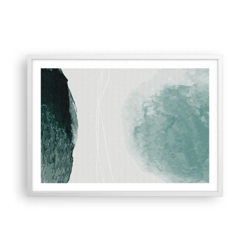 Plakát v bílém rámu - Setkání s mlhou - 70x50 cm