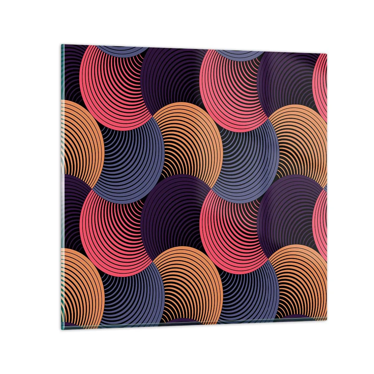 Obraz na skle - V kruhovém rytmu - 70x70 cm