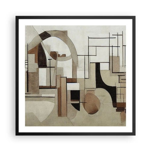 Plakát v černém rámu - Městská krajina 2.0 - 60x60 cm