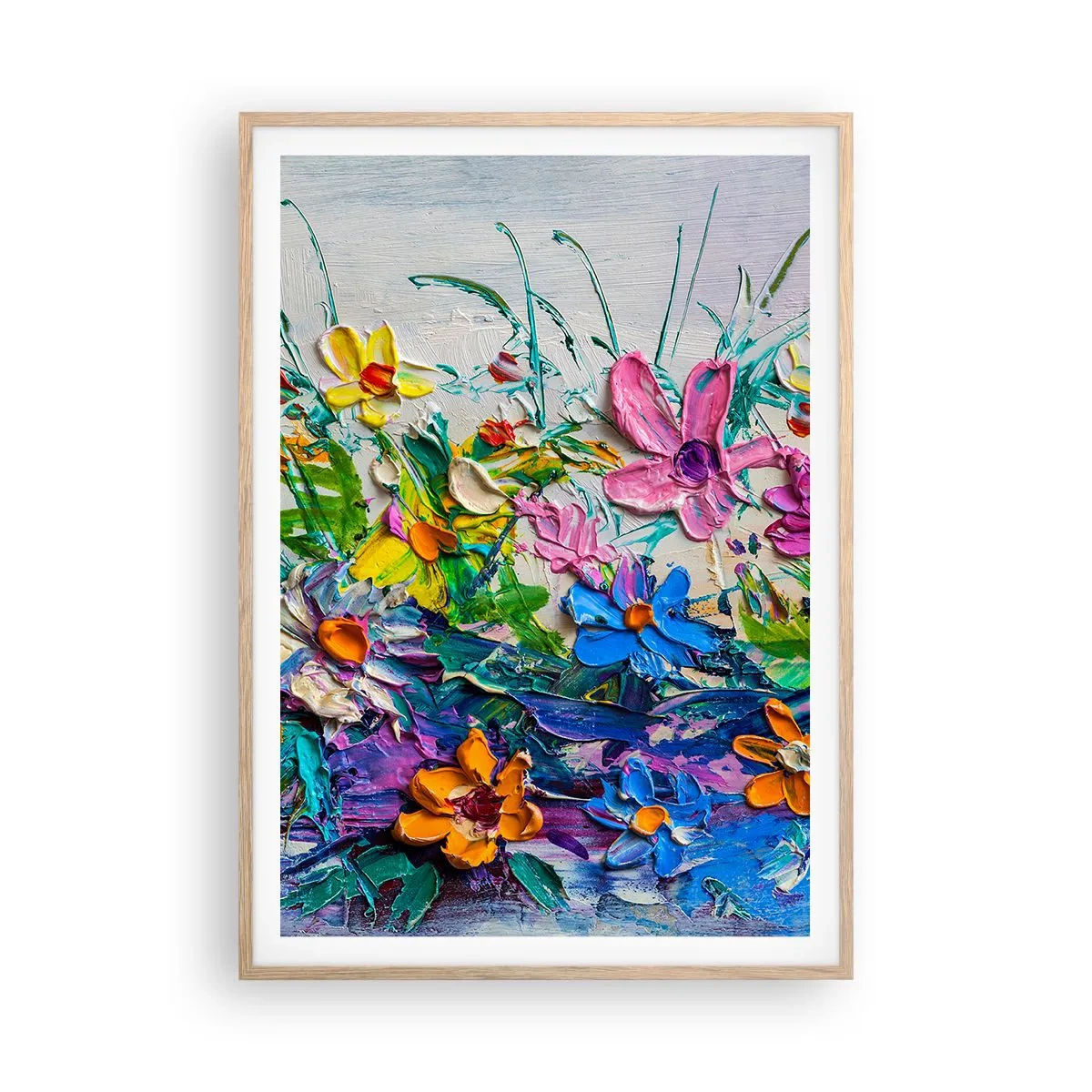 Plakát v rámu světlý dub - Vůbec ne zátiší - 70x100 cm