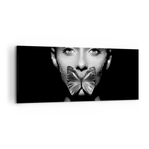 Obraz na plátně - Motýlí polibek - 120x50 cm