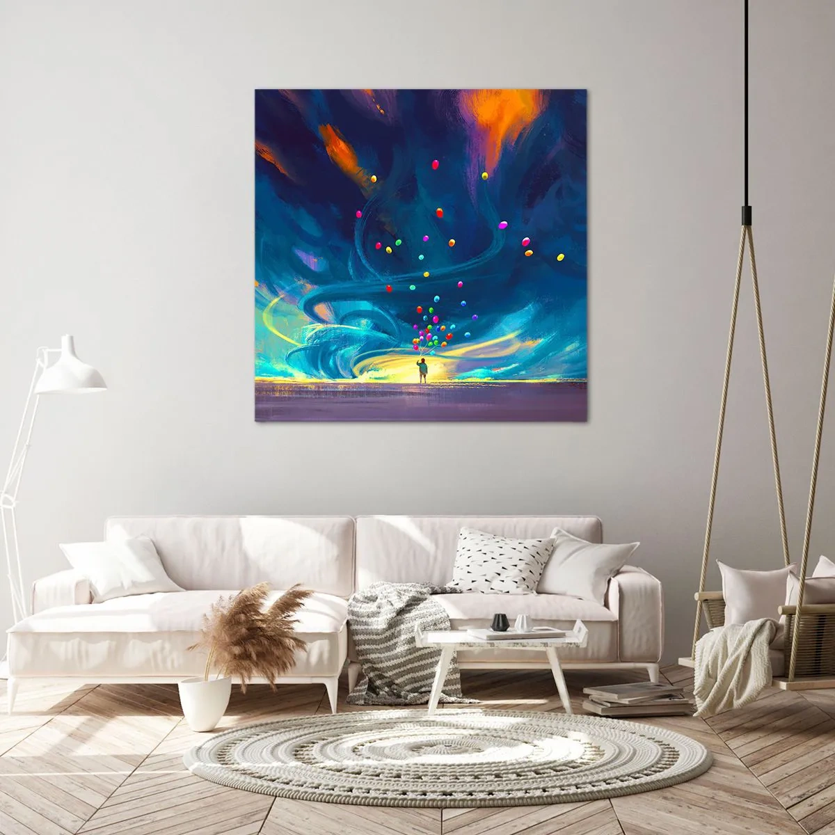 Obraz na plátně - Na modrý vítr - 70x70 cm