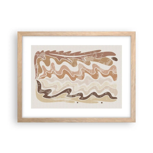 Plakát v rámu světlý dub - Dobrá energie – dobré emoce - 40x30 cm